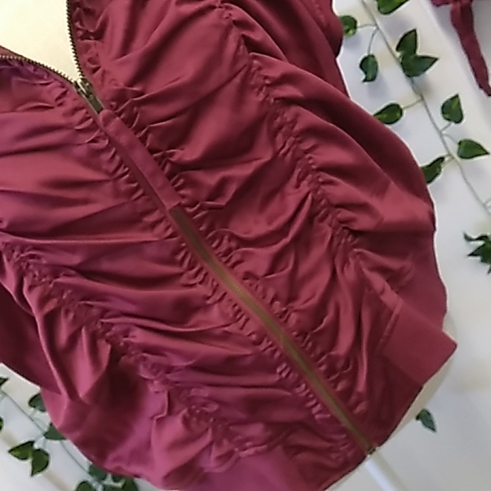 AMAZING!!! SHARP ASHLEY STEWART SZ 16 TWO PIECE RASPBERRY SILK / POLY SET - Picture 10 of 13